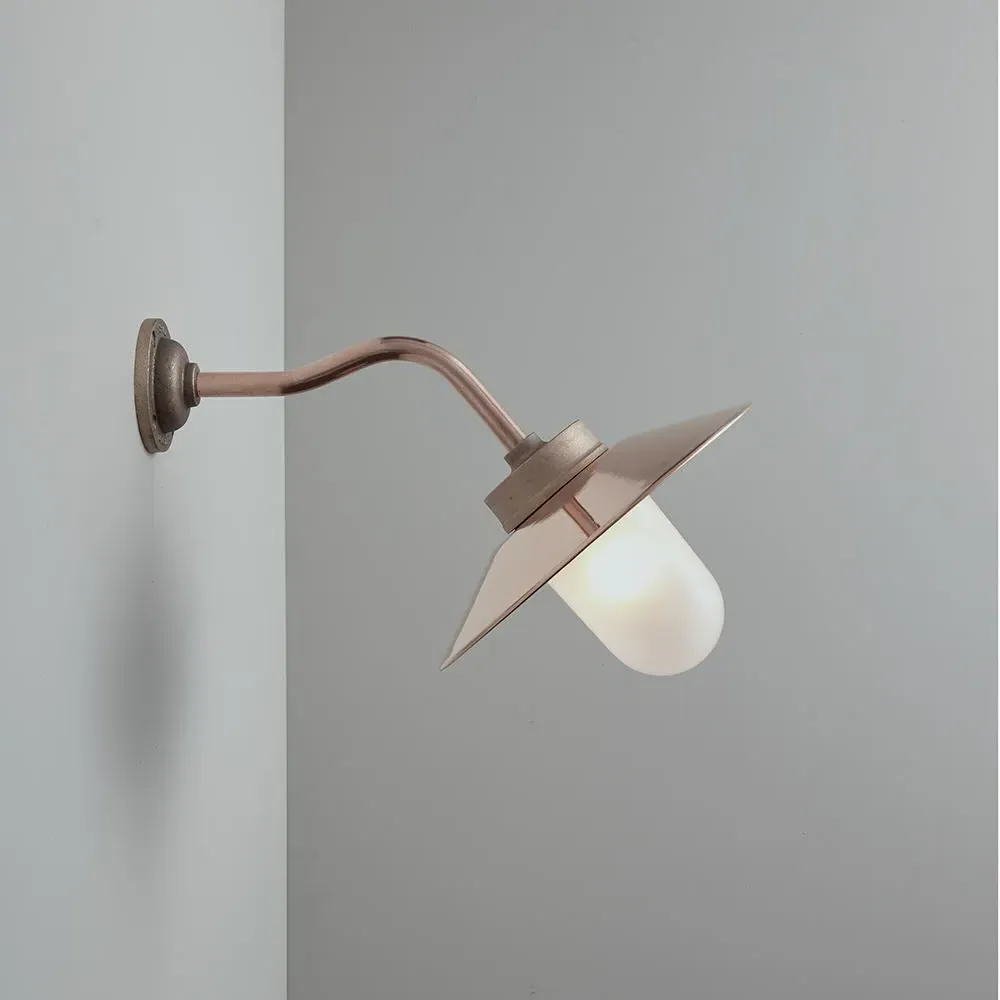 Round Wall Light with Frosted Glass - Gunmetal