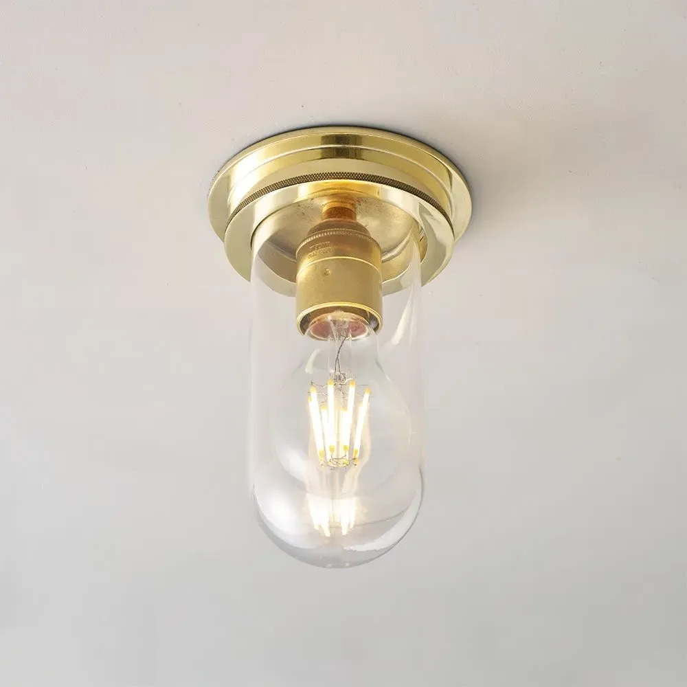 Ship's Companionway Standard Wall Light - Weathered Brass