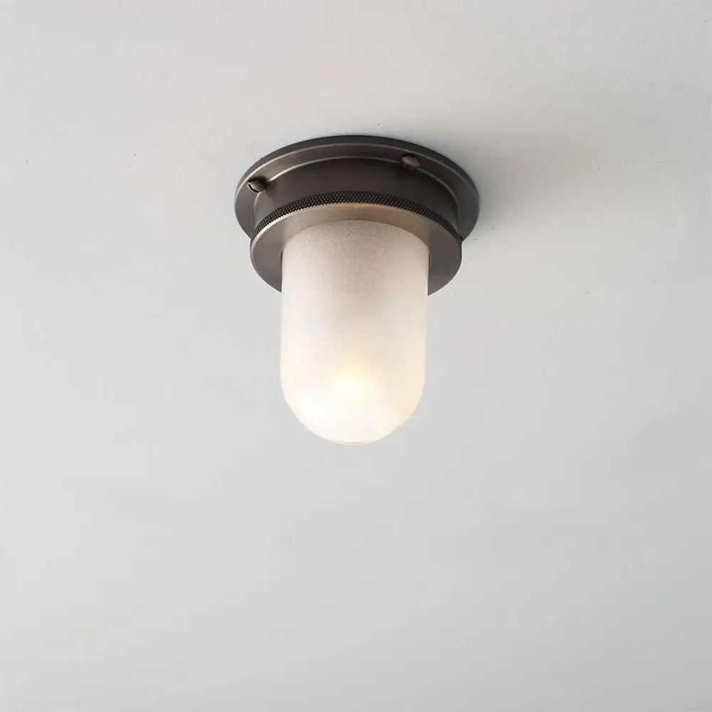 Ship's Companionway Standard Wall Light - Weathered Brass