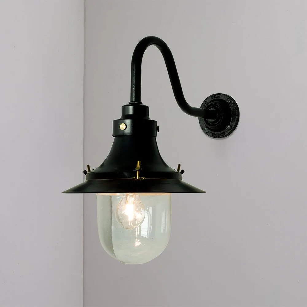 Ship's Decklight Wall Light - Black, Glass