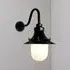 Ship's Decklight Wall Light - Black, Glass