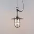 Ship's Well Glass Pendant Light with Reflector - Clear Glass
