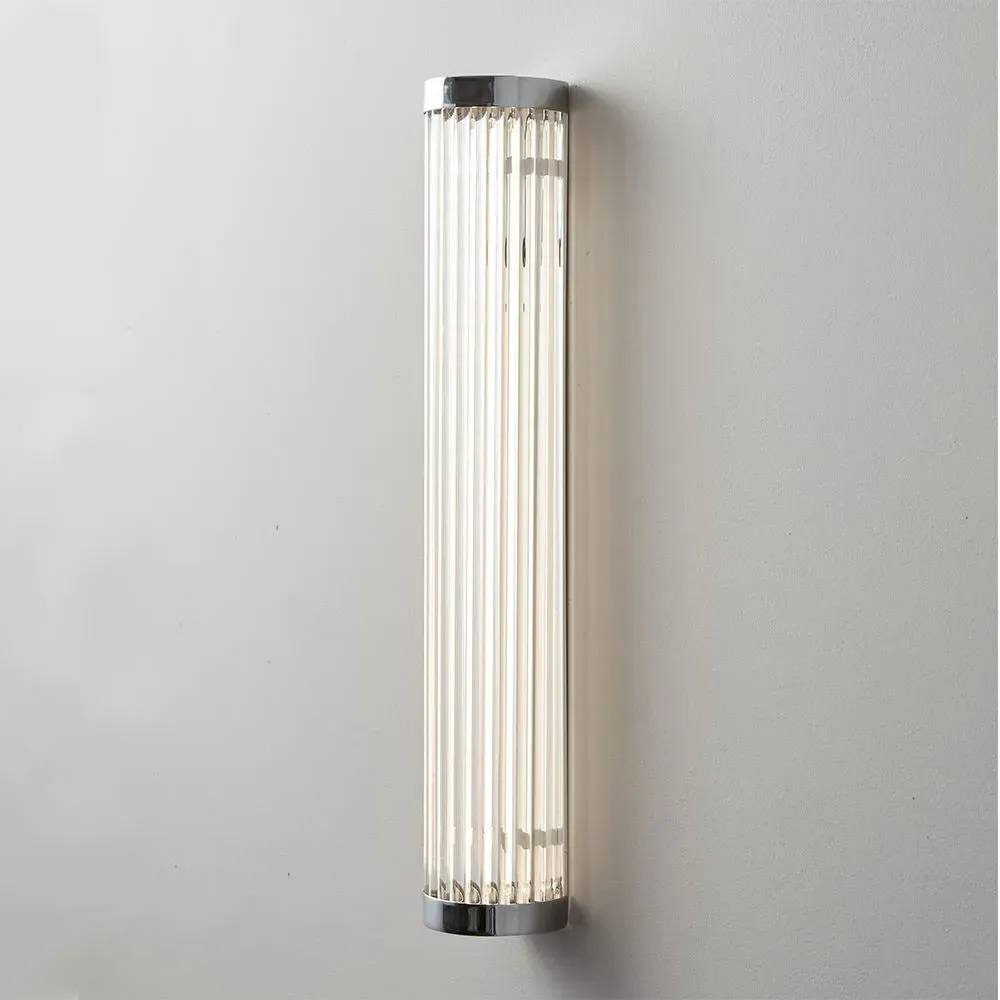 Small Extra Narrow Pillar Light IP44 - Chrome