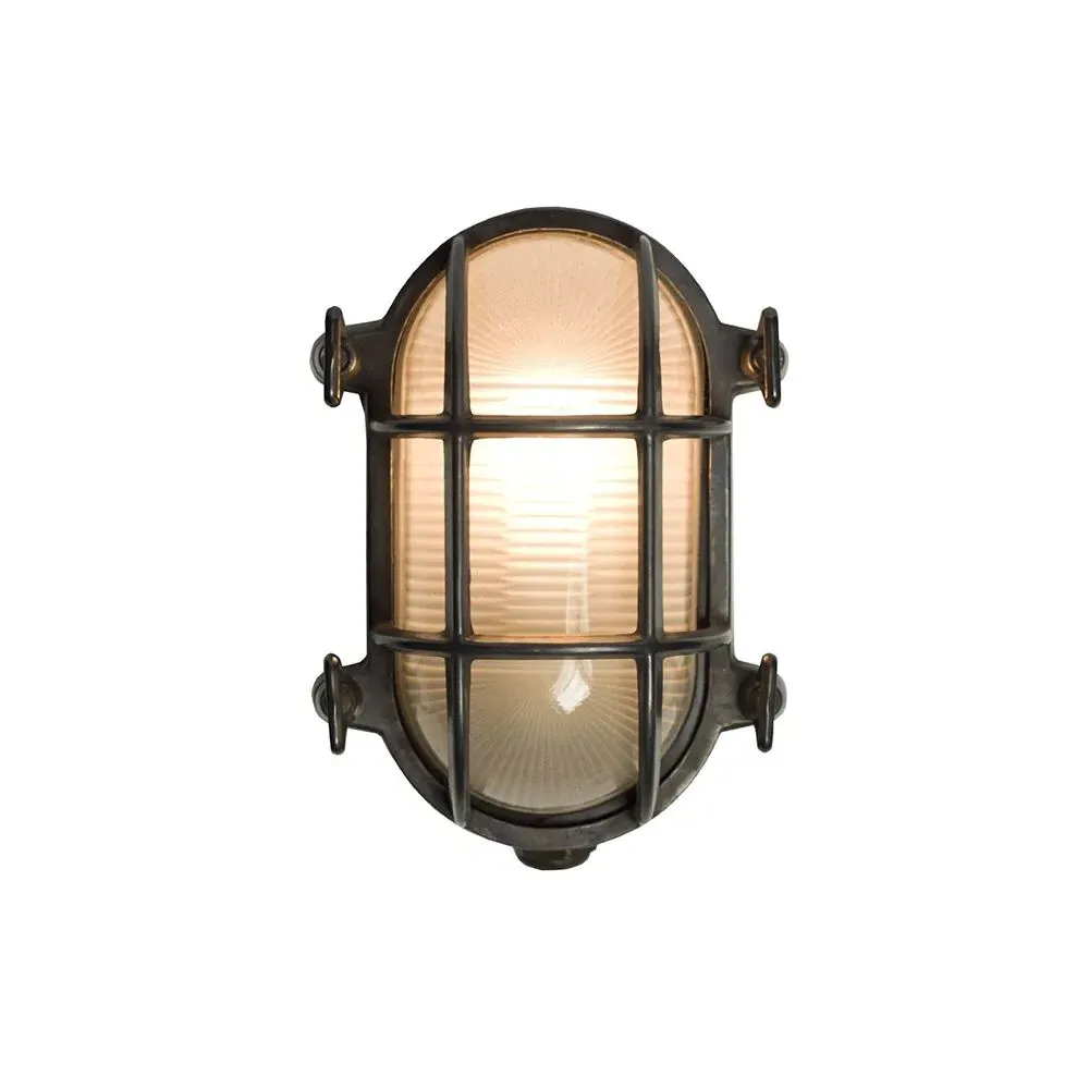 Small Oval Bulkhead Light - Polished Brass
