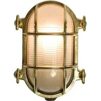 Small Oval Bulkhead Light - Polished Brass