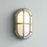 Small Oval Bulkhead Light with Guard - Aluminium