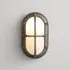Small Oval Bulkhead Light with Guard - Weathered Brass
