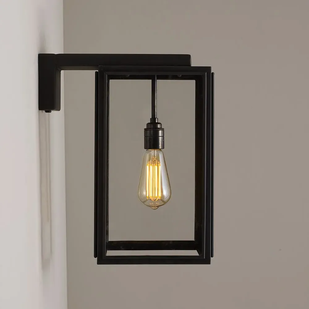 Small Wall Light with Glass Panels - Brass