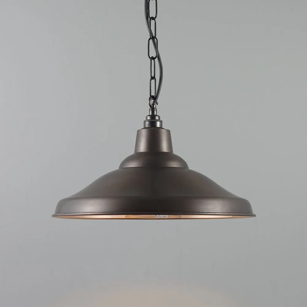 Spun Pendant Light with Chain - Copper, Metal