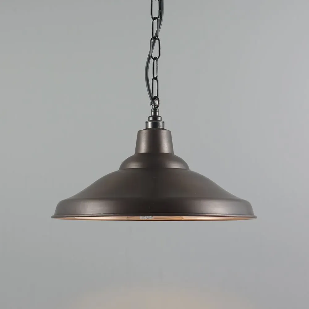 Spun Pendant Light with Chain - Copper, Metal