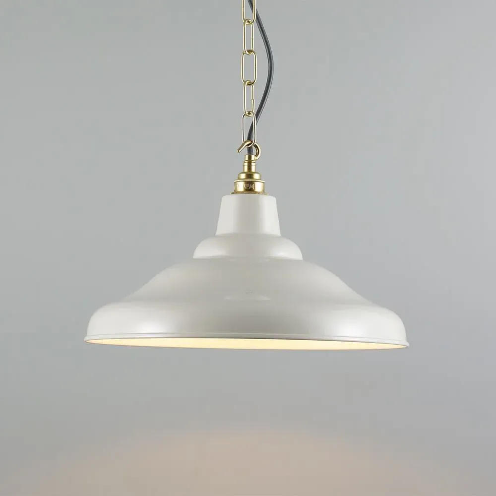 Spun Pendant Light with Chain - Grey, Metal image