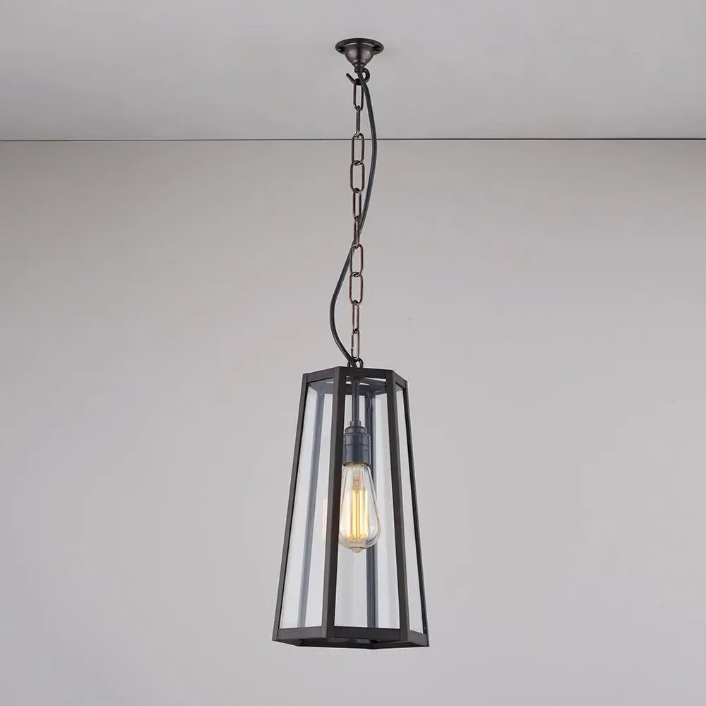 Standard Hex Pendant Light - Brass, Glass