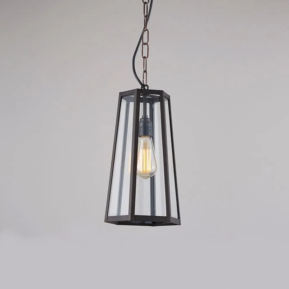 Standard Hex Pendant Light - Brass, Glass