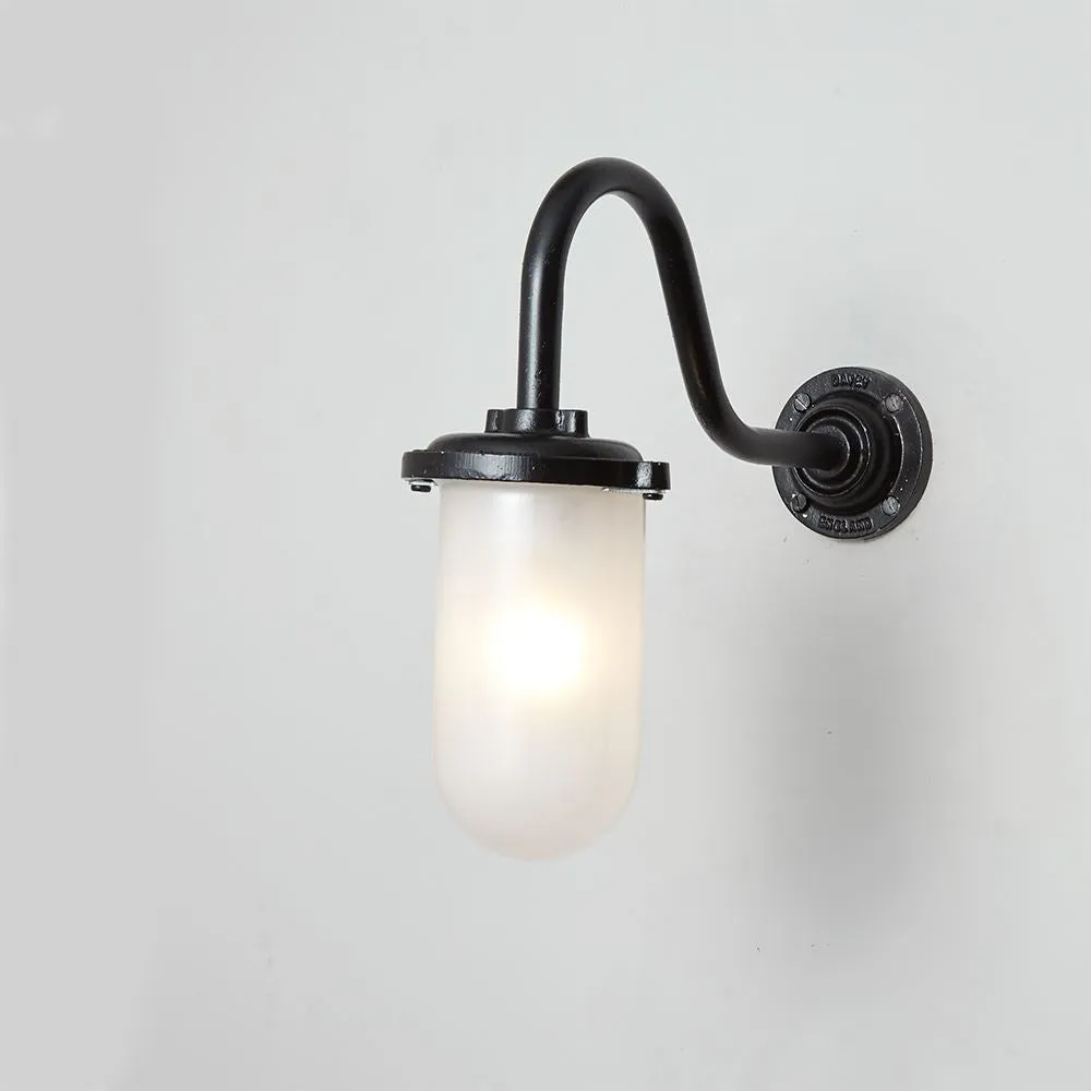 Swan Neck Bracket Wall Light - Black, Metal