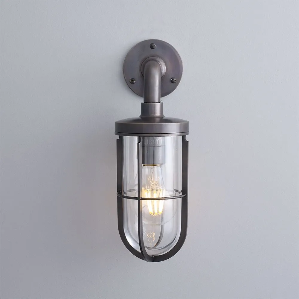 Wall Light with Frosted Glass - Brass, Metal
