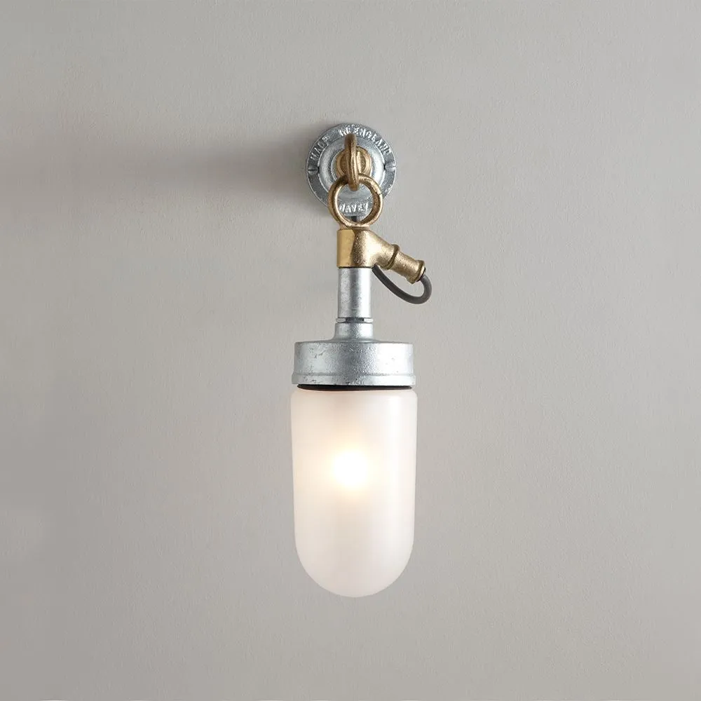 Wall Light with Glass Shade - Clear, Metal