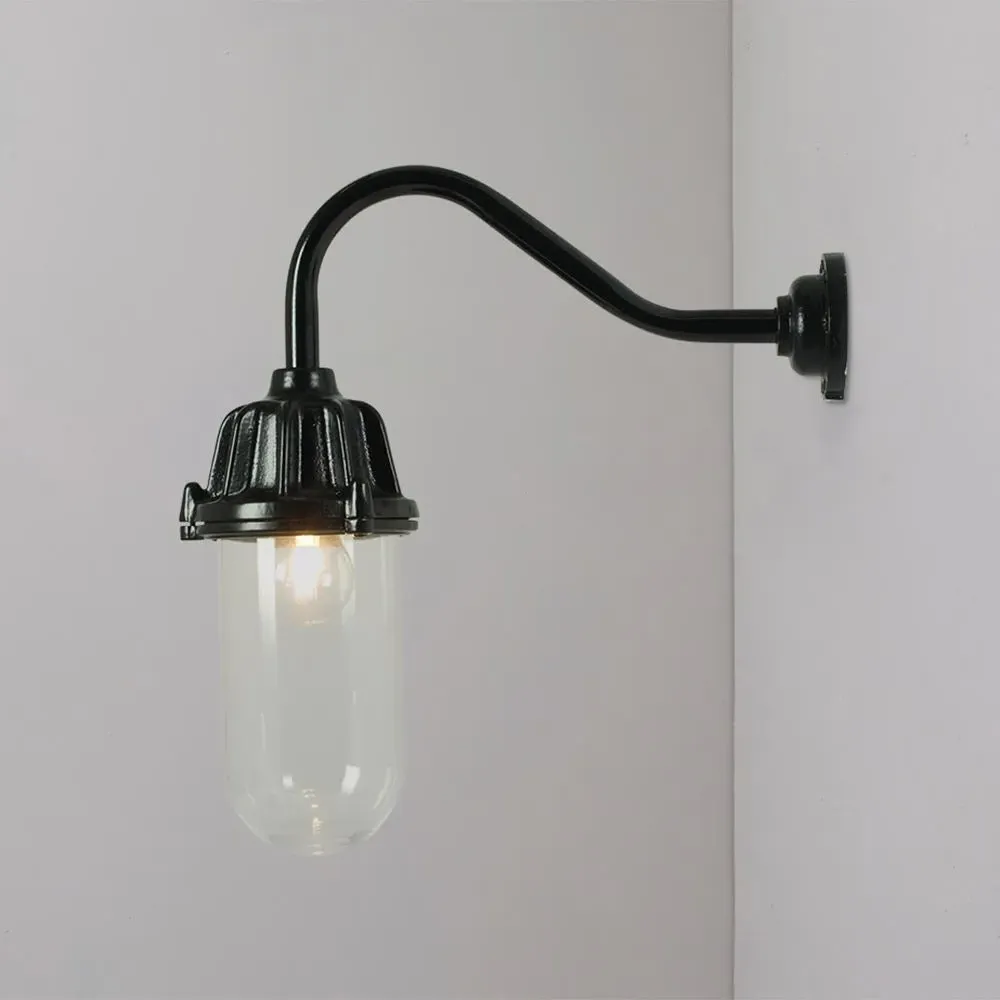 Wall Light with Swan Neck - Putty Grey, Aluminium