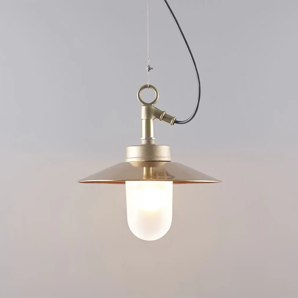 Well Glass Pendant Light - Gunmetal, Frosted