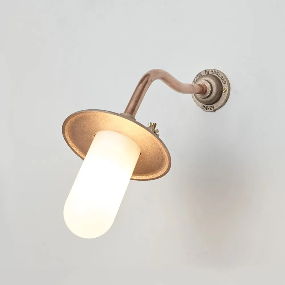 Wing-nut Well Glass Light - Galvanised, Frosted Glass