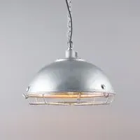Workshop Pendant Light IP20 - Galvanised Iron