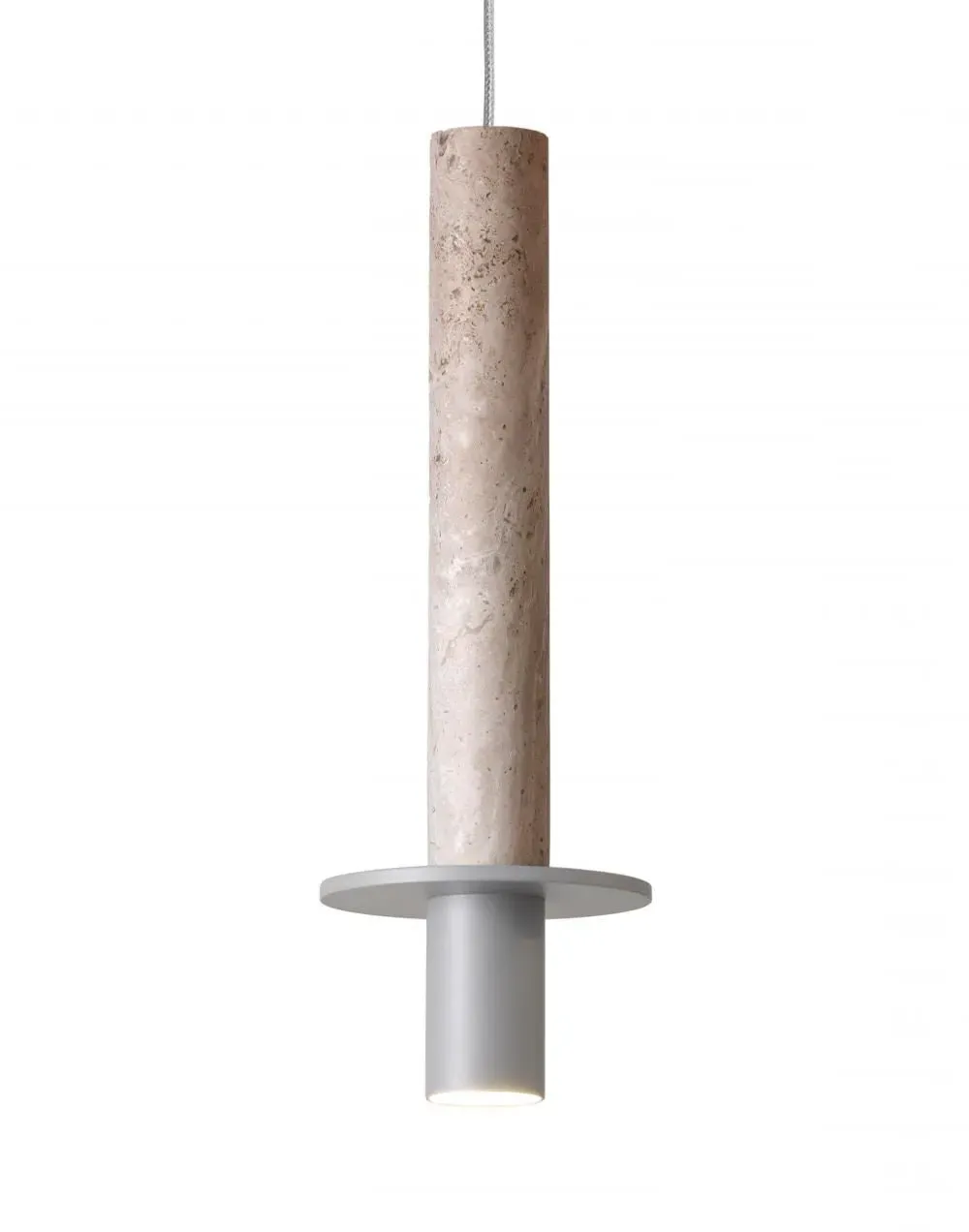 Cylindrical Pendant Light - White