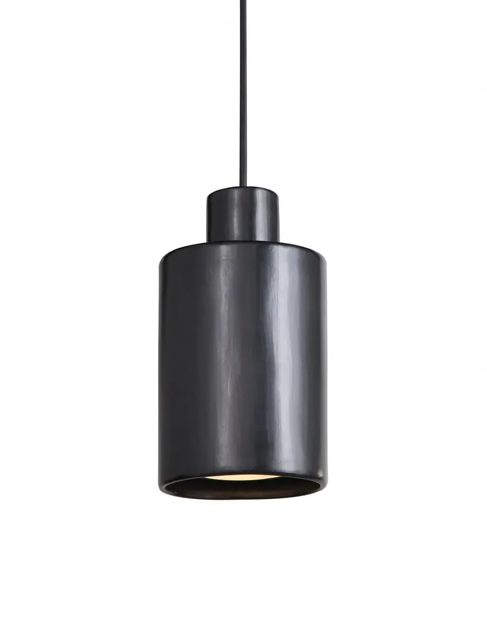 Large Can Pendant Light - Black, Clay