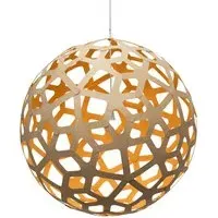 Extra Large Coral Pendant Light - Orange, Bamboo