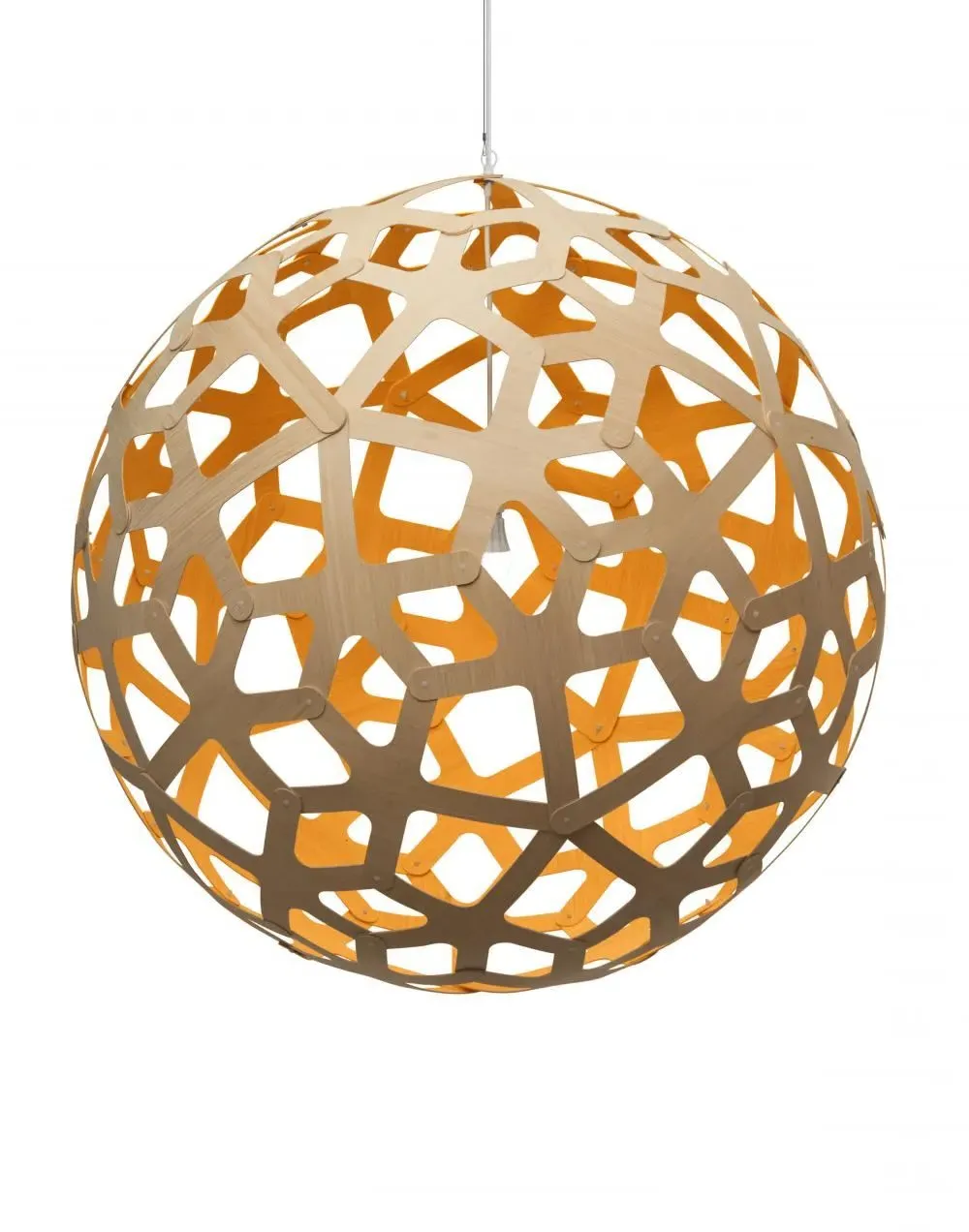 Extra Large Coral Pendant Light - Orange, Bamboo