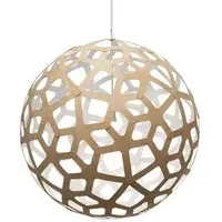 Extra Large Coral Pendant Light - White, Bamboo