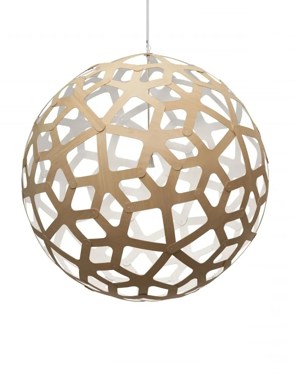 Extra Large Coral Pendant Light - White, Bamboo