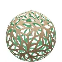 Extra Large Pendant Light - Aqua, Bamboo
