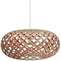 Extra Large Pendant Light Red Interior - Bamboo