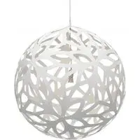 Extra Large Pendant Light - White, Bamboo