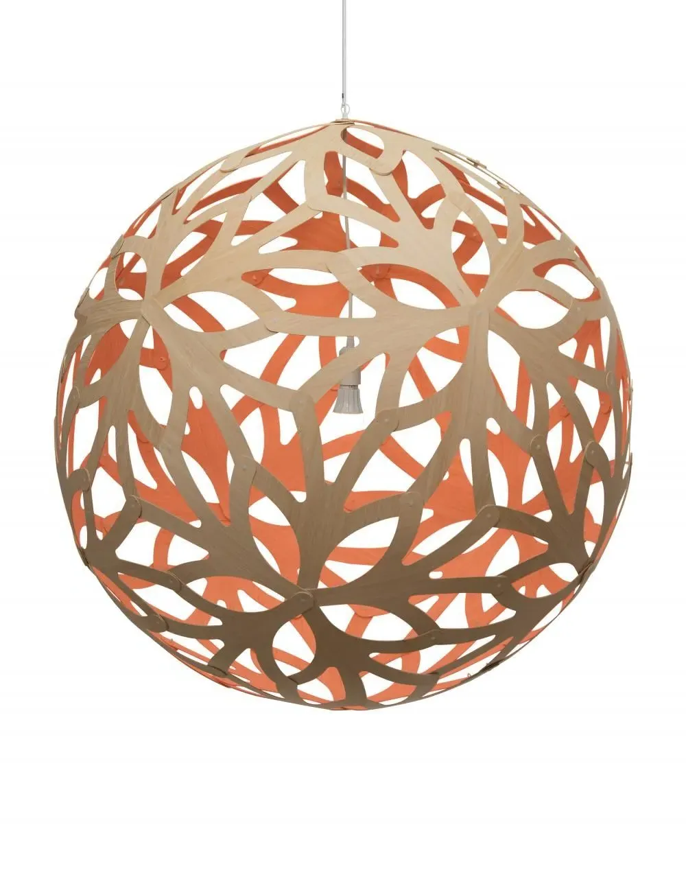 Floral Extra Large Pendant Light - Pink, Bamboo