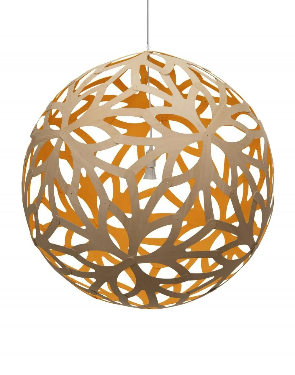 Floral Giant Pendant Light - Orange, Bamboo