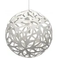 Floral Pendant Light - White, Bamboo