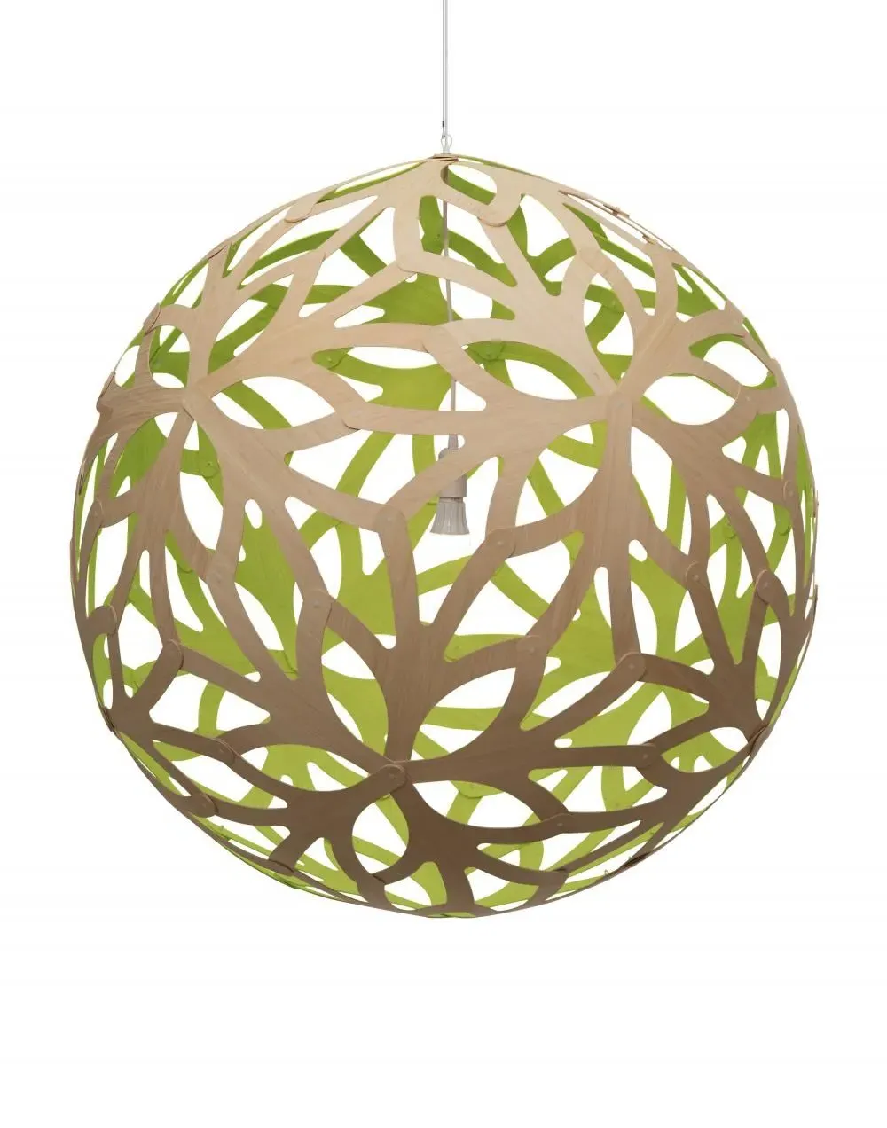 Floral Small Pendant Light - Pink, Bamboo