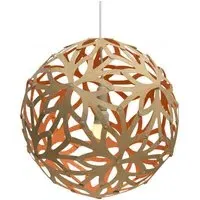 Floral Small Pendant Light - Pink, Bamboo