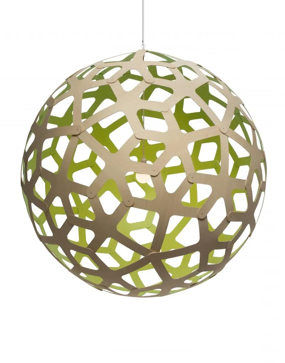 Giant Coral Pendant Light - Lime, Bamboo