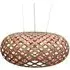 Giant Pendant Light with Red Interior - Bamboo