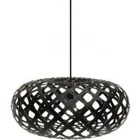 Kina Medium Pendant Light - Black, Bamboo