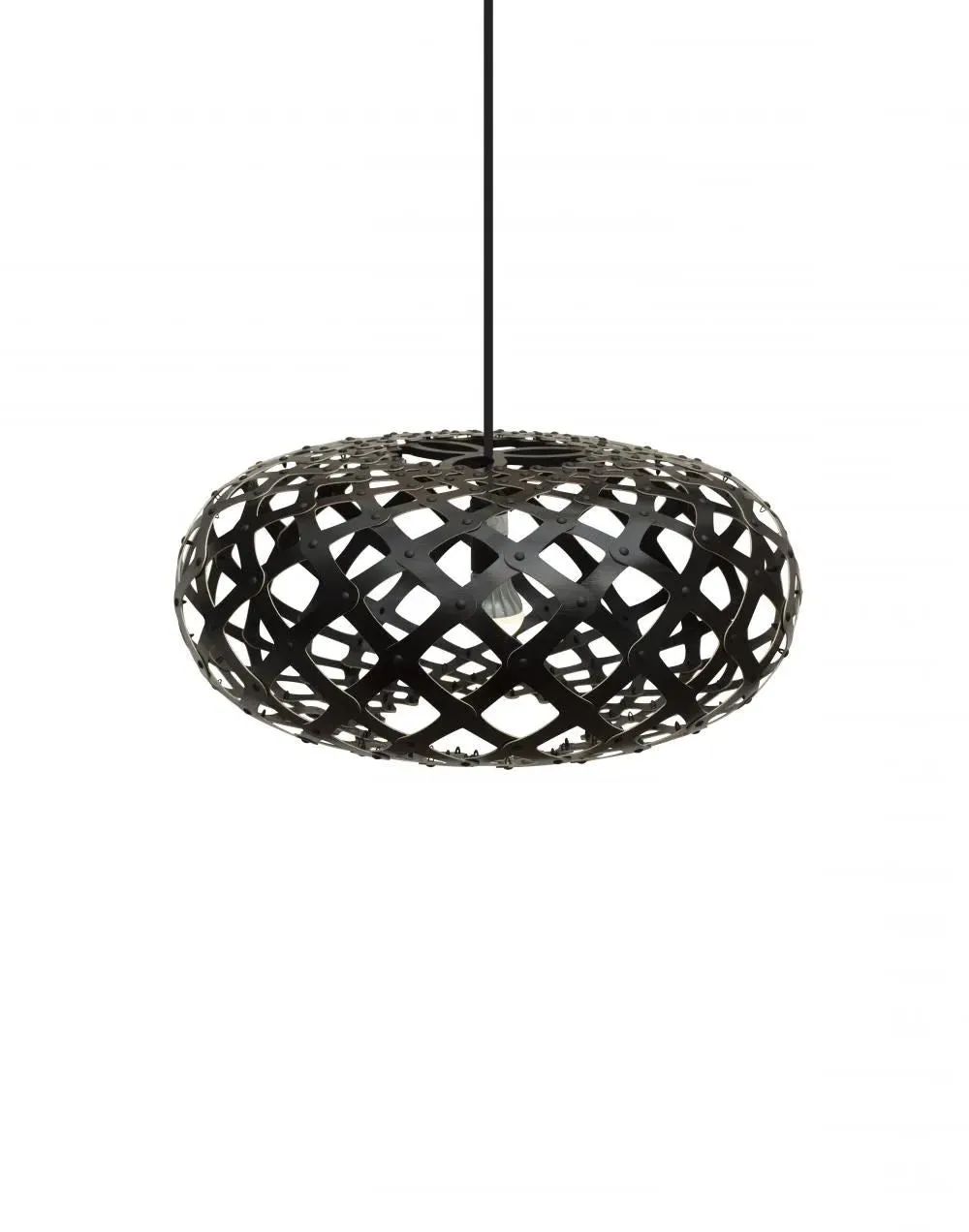 Kina Small Pendant Light - Black, Bamboo image