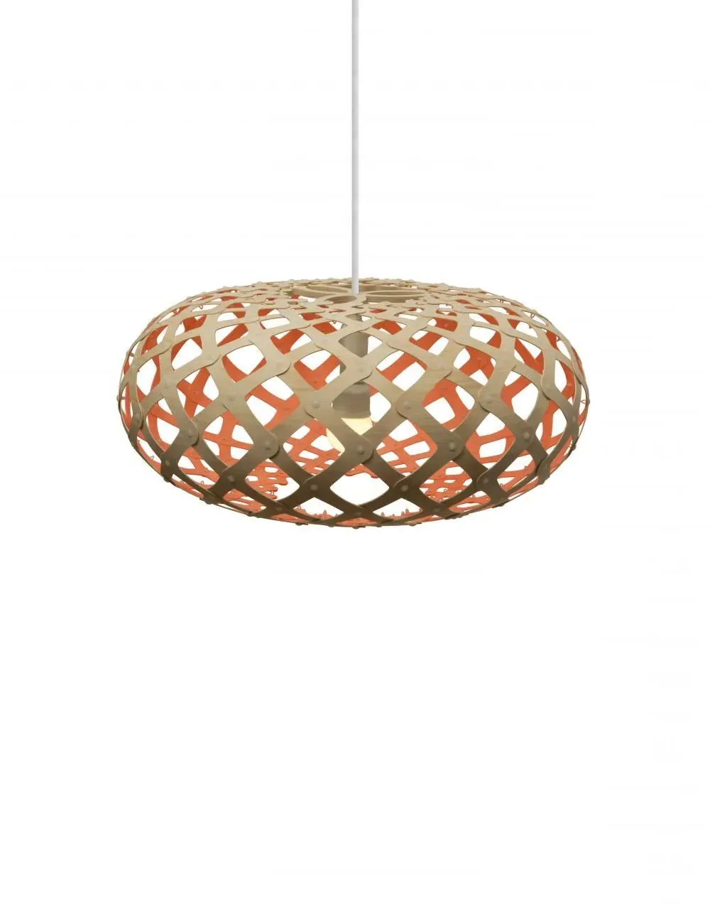 Kina Small Pendant Light - Pink, Bamboo image