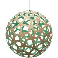 Large Coral Pendant Light - Aqua, Bamboo