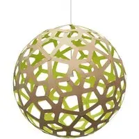 Large Coral Pendant Light - Lime, Bamboo