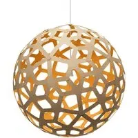 Large Coral Pendant Light - Orange, Bamboo