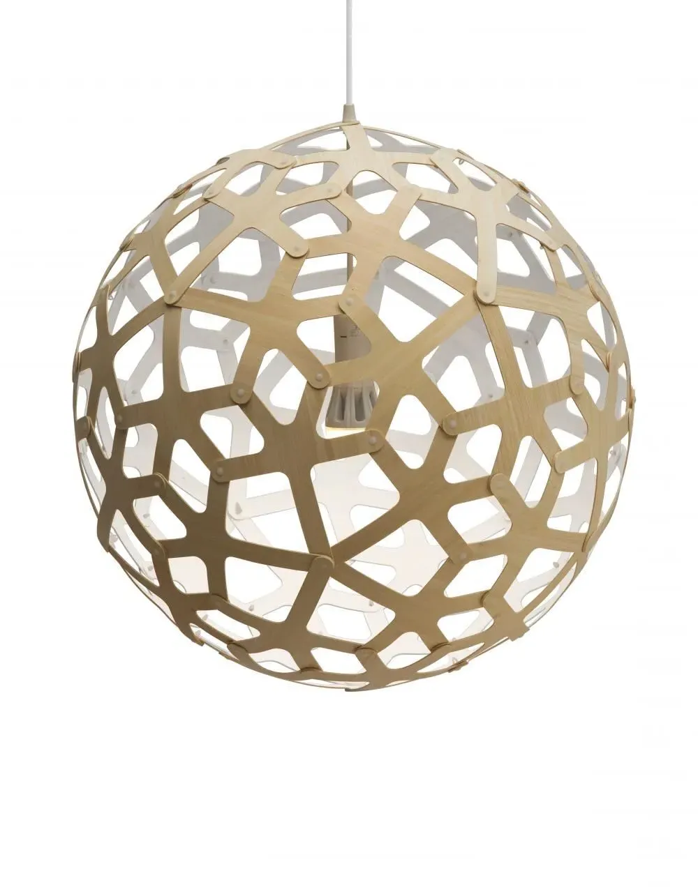 Large Coral Pendant Light - Pink, Bamboo