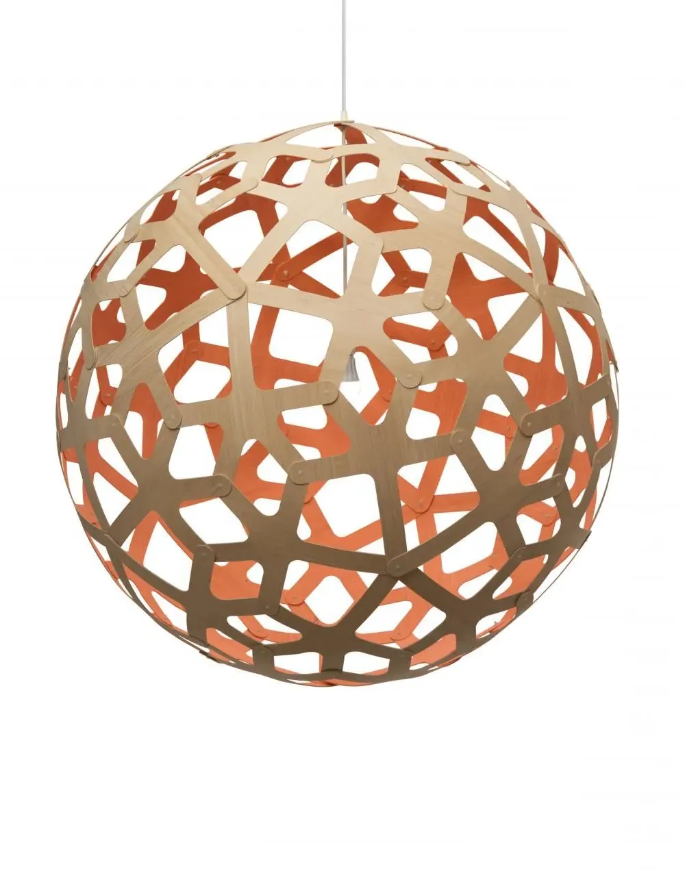 Large Coral Pendant Light - Pink, Bamboo