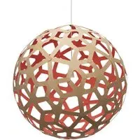 Large Coral Pendant Light - Red, Bamboo