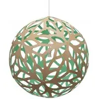 Large Pendant Light - Aqua, Bamboo